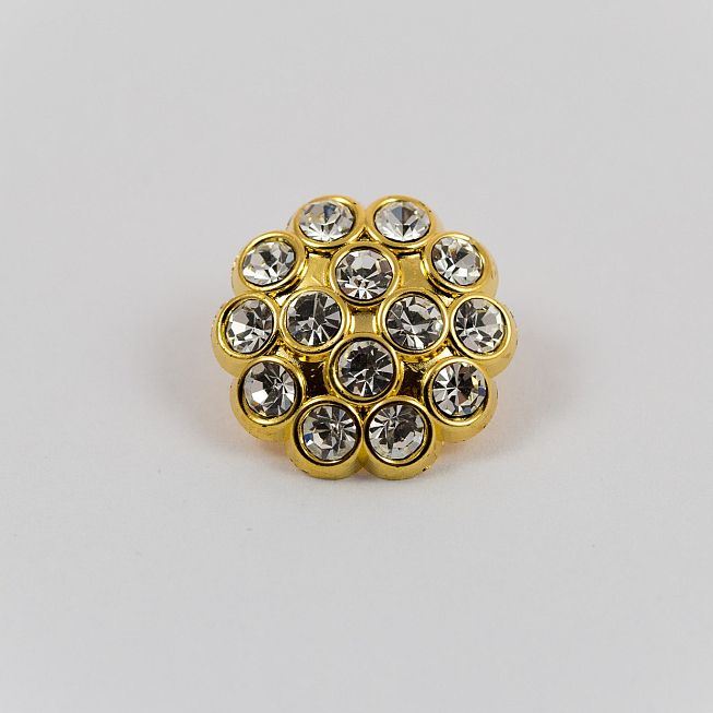 36L Gold Multi-Diamante Button