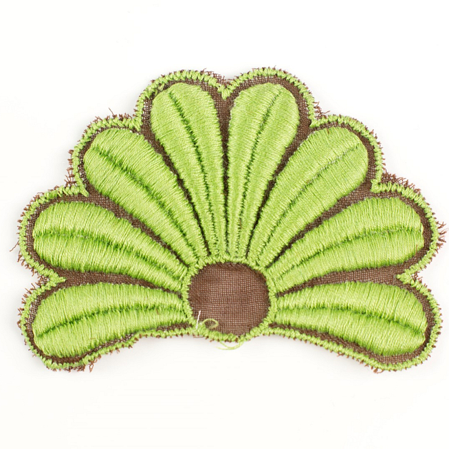 Green Half Daisy Patch, 5pcs