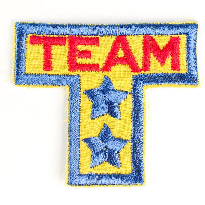 Blue 'Team' Patch, 5pcs