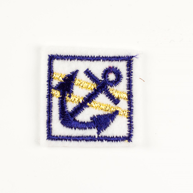 Blue Anchor Sqaure Patch, 5pcs