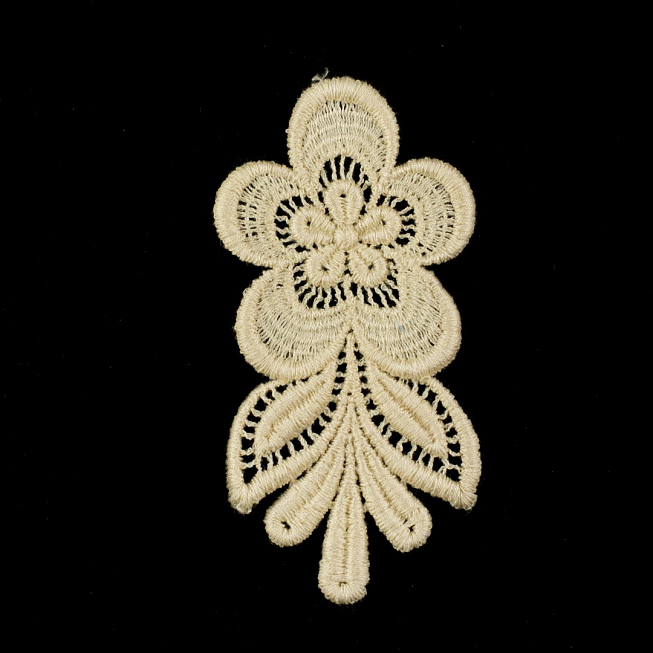Cream Flower Applique 02, 5pcs