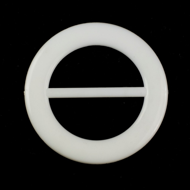 50mm Round White Slider Buckle