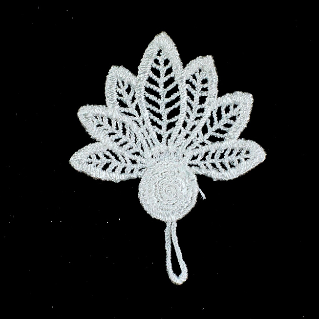 White Leaf Applique, 10pcs