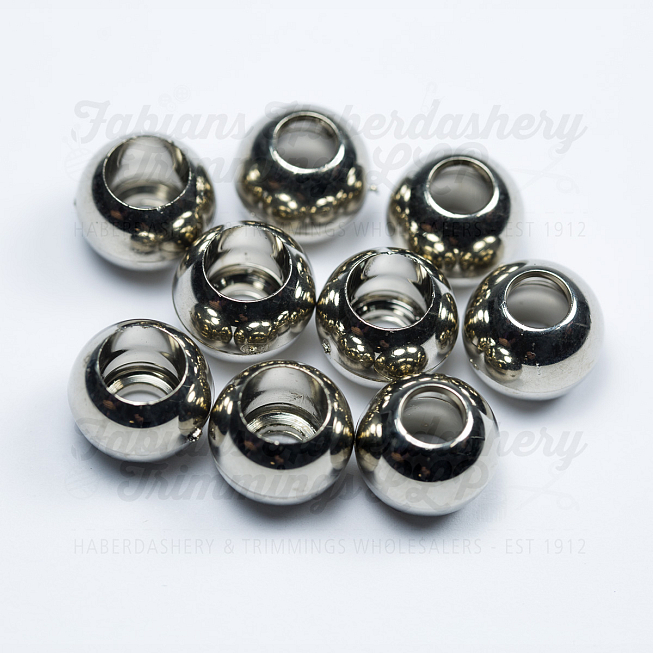 6mm Round Metallic Cord Ends, 25pcs
