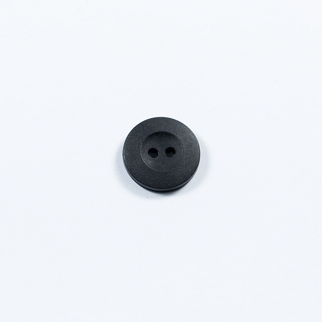 28L 2-Hole Black Matte Button, 100pcs