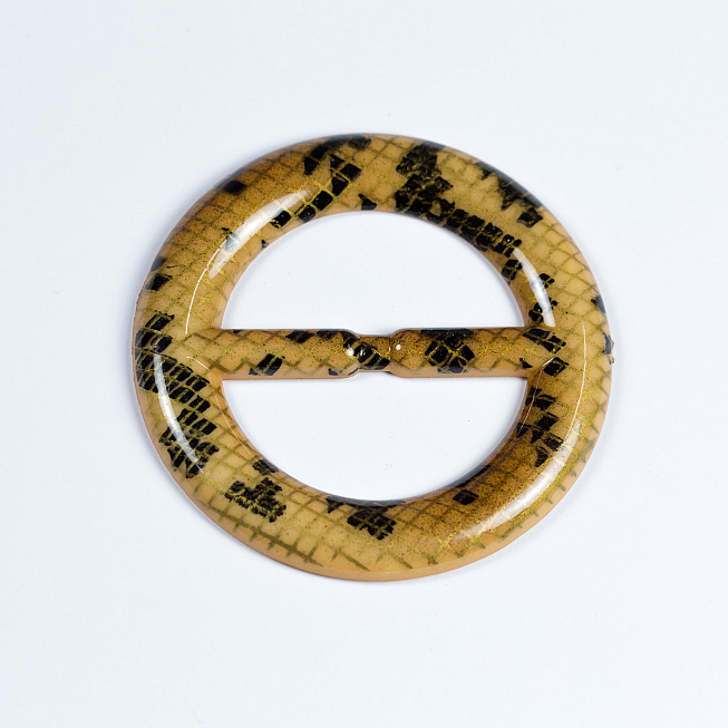 40mm Round Snake Skin Slider Buckle