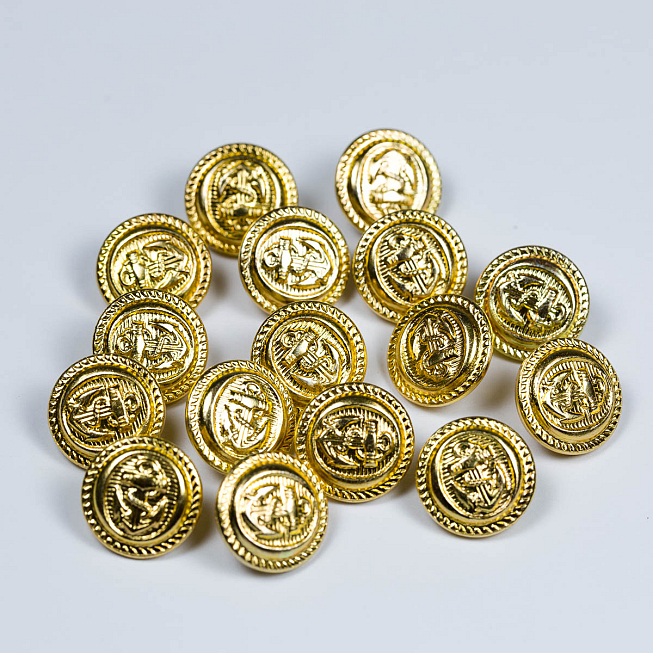 Gold Anchor Buttons, 100pcs