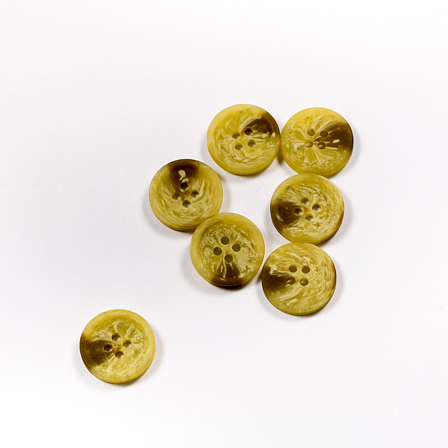 28L Beige Faux Horn Jacket Buttons, 100pcs