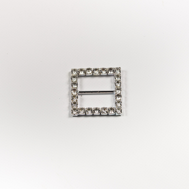 20mm Square Diamante Slider Buckle