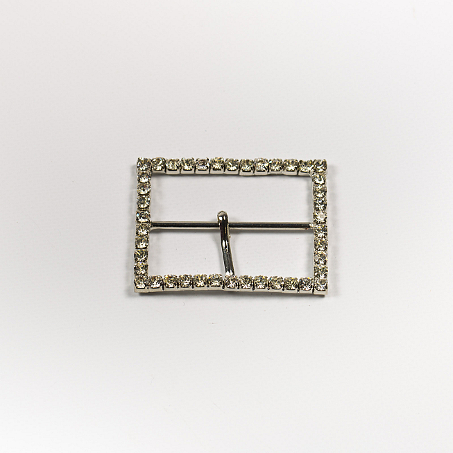 35mm Square Diamante Slider Buckle with Slider