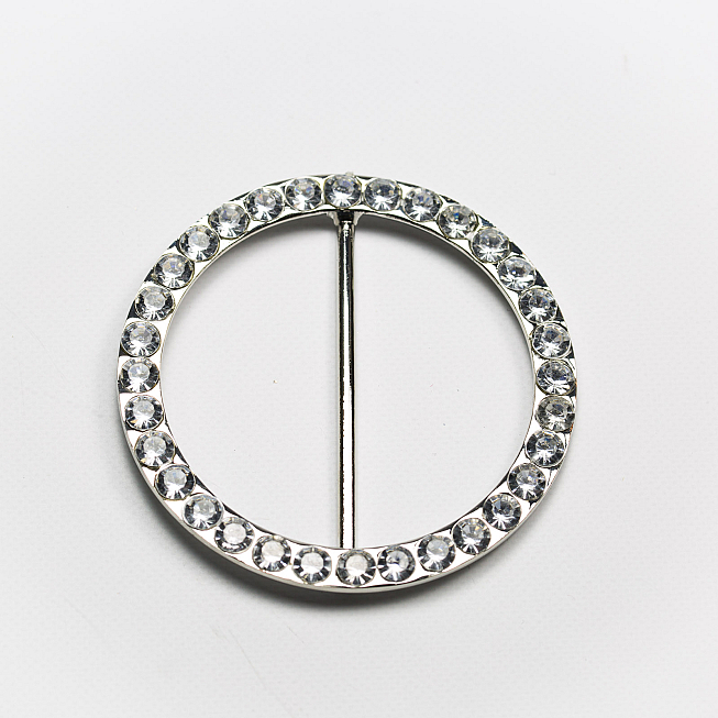55mm Round Diamante Buckle