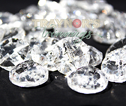 Faceted 2-Hole Buttons, 100pcs