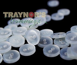 2-Hole Plain Shirt Buttons, 100pcs