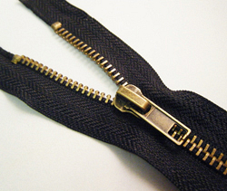 No.5 Antique Brass Open End Zip