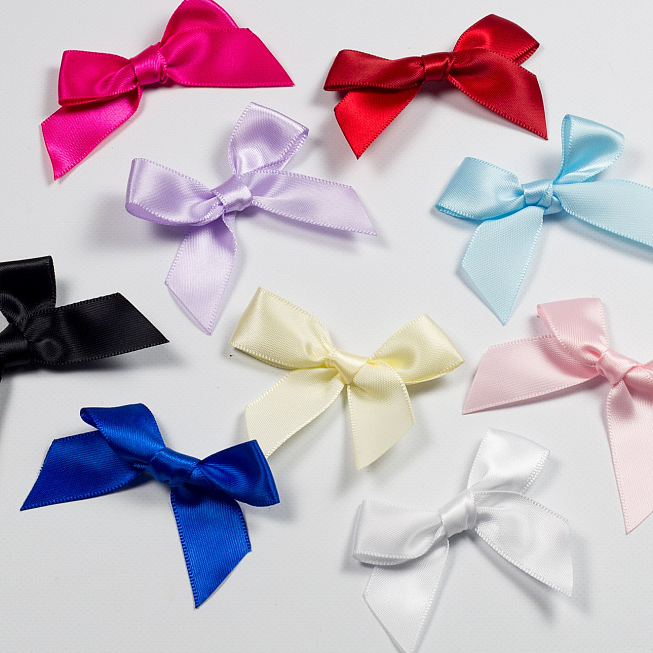 15mm Satin Bows, 100pcs