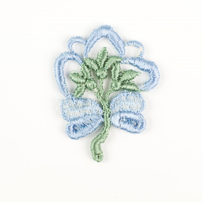 Sky Blue flower Guipure Applique, 5pcs