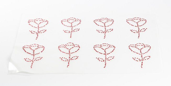 8 x Red Stud Flower Designs