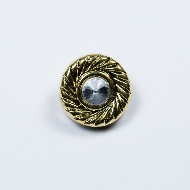 28L Gold Diamante Button