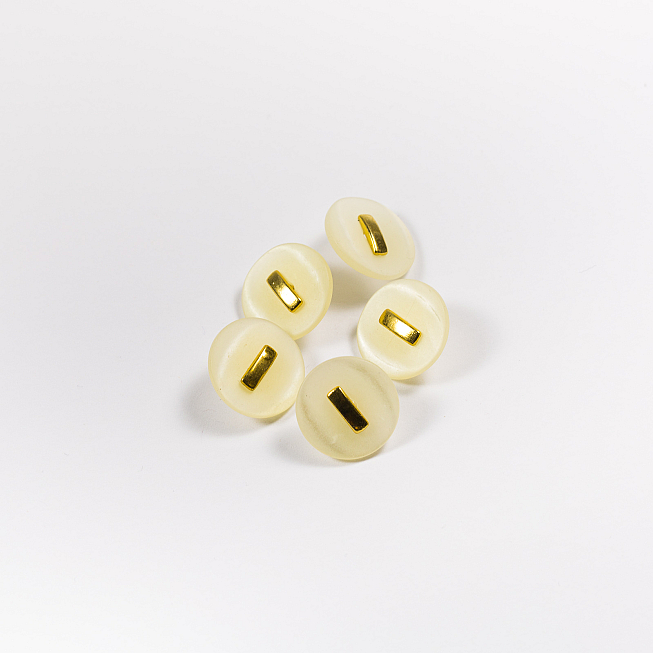 Gold Line Shank Button, 50pcs