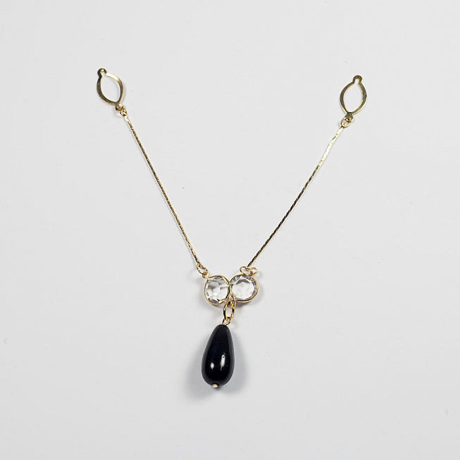Black Pearl Drop Necklet