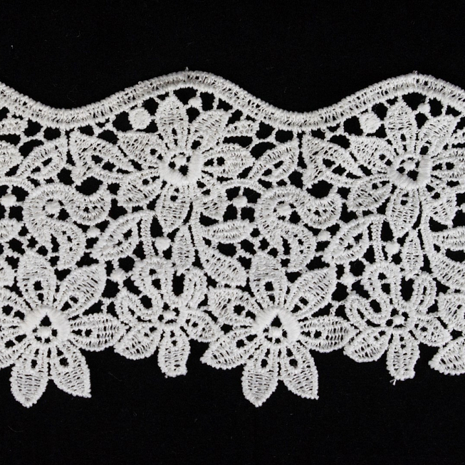 80mm Floral Guipure Lace, 27.4m