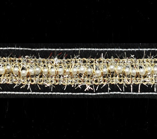 30mm Pearl Black Brush Trim, 10m