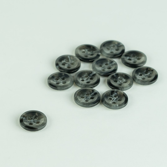 18L Dark Grey Imitation Buttons, 100pcs