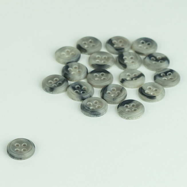 18L Light Grey Imitation Buttons, 100pcs