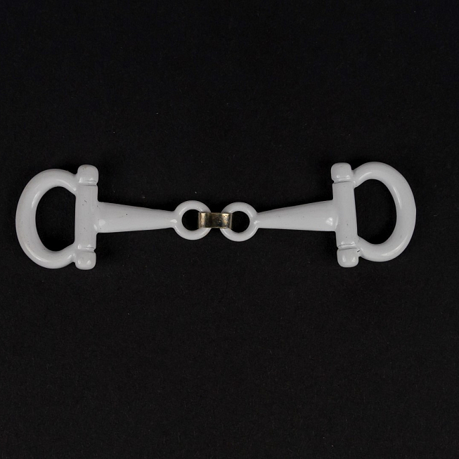 15mm White Horsebit Buckle