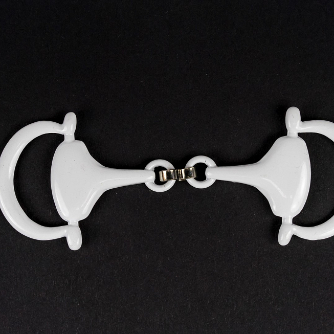 30mm White Horsebit Buckle