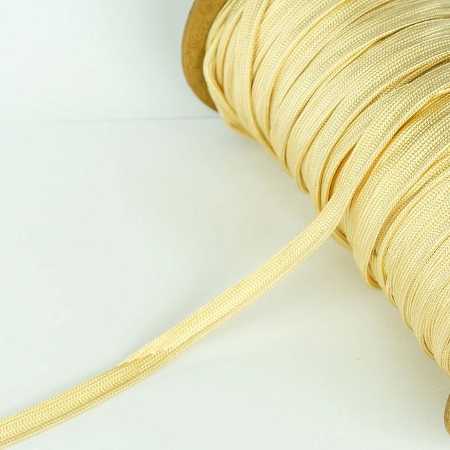 Cream Rayon Insertion Piping, 25m