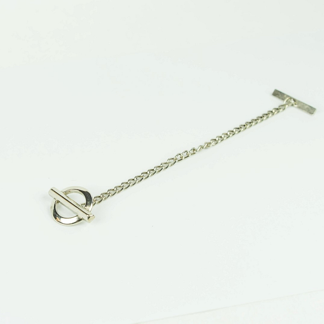 Silver Roundel Charm on Chain Link