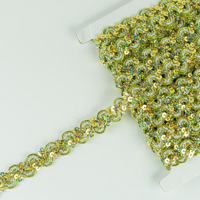 Metallic Gold Ric Rac Braid, 10m