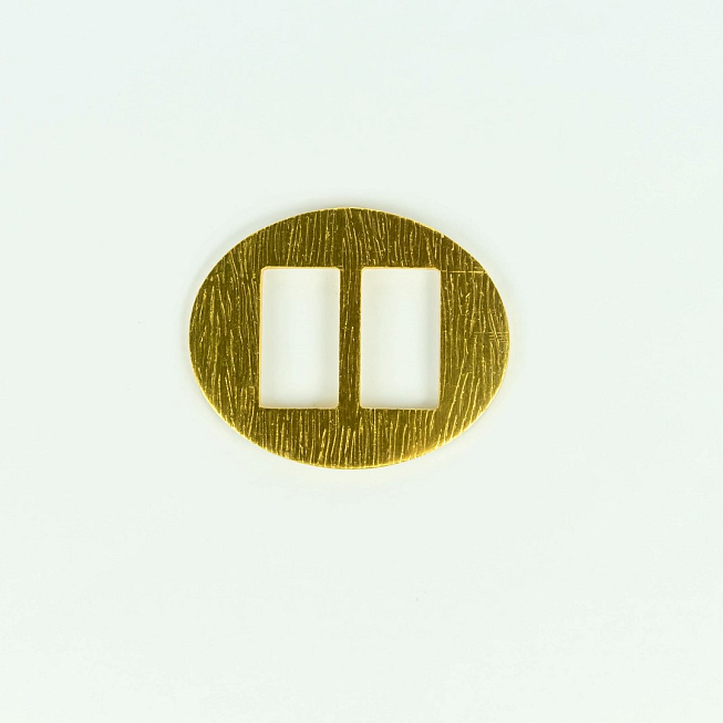 20mm Oblong Gold Slider Buckle