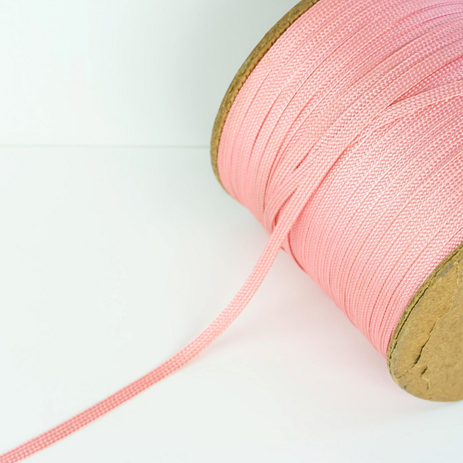 6mm Rose Pink Rayon Braid, 25m