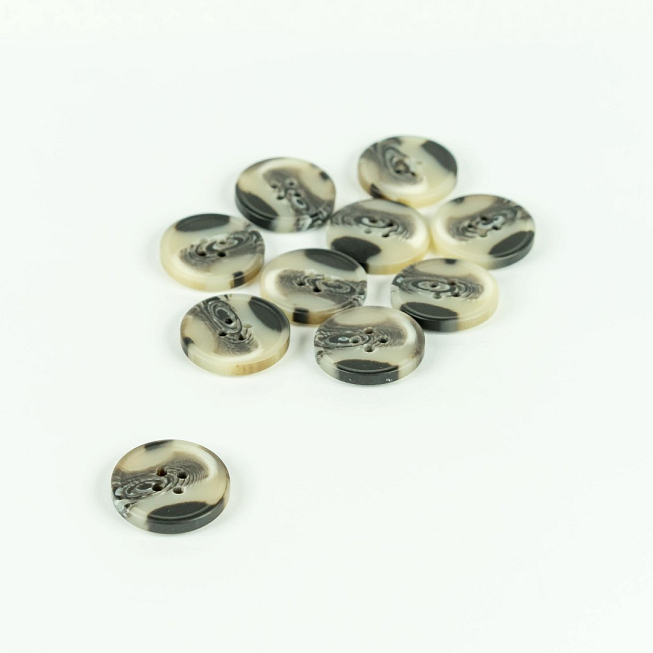 Beige Horn Buttons, 100pcs