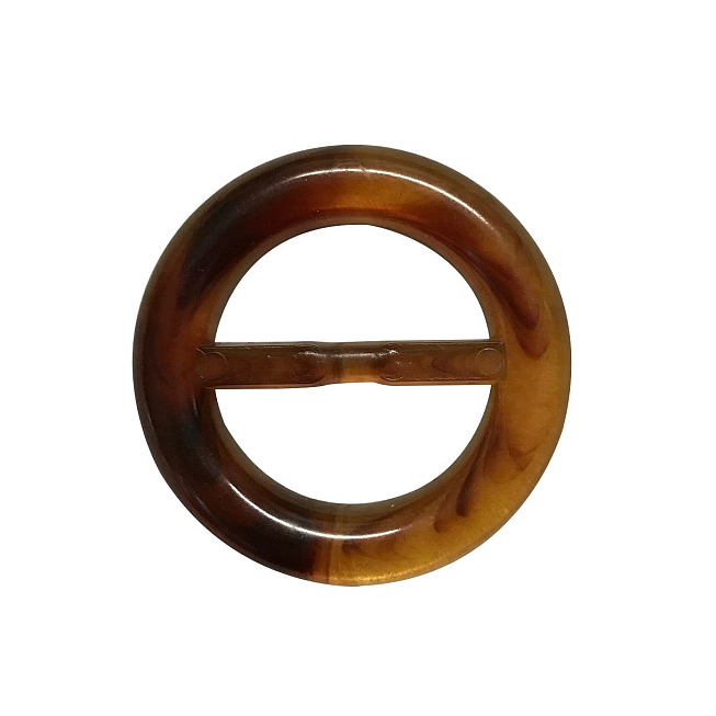 25mm Round Tortoise Shell Slider Buckle 