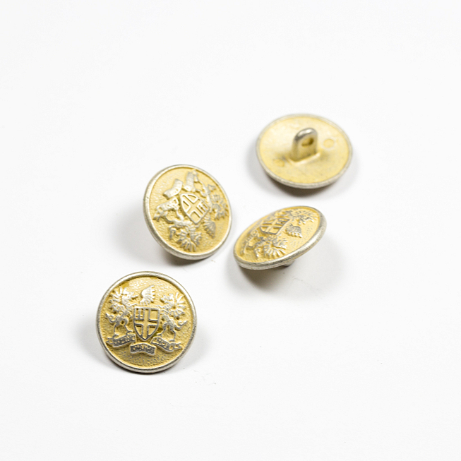 Military Metal Shank Button, 25pcs