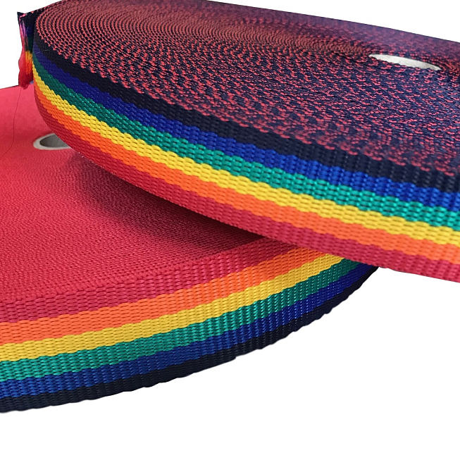 Rainbow Polypropylene Webbing, 50m