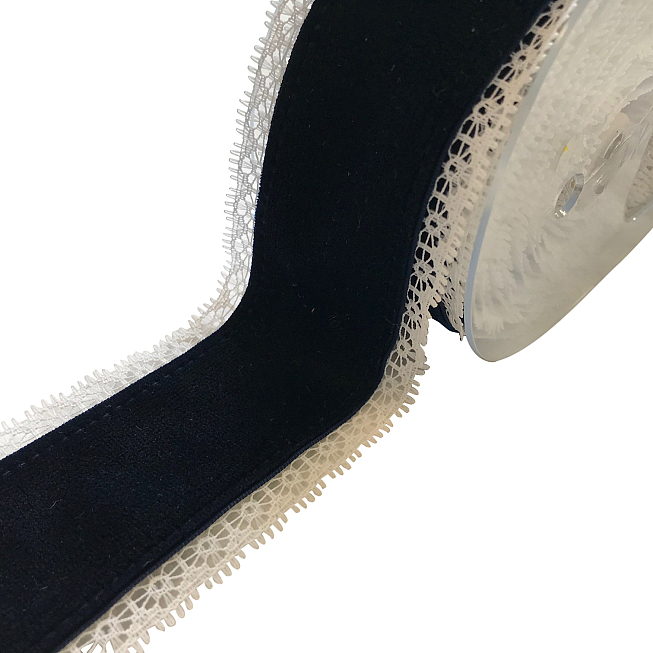 35mm Navy Velvet Ribbon, 10m