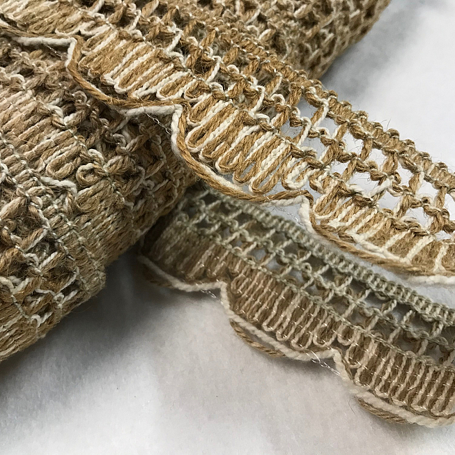 45mm Scalloped Hessian Braid, 10m