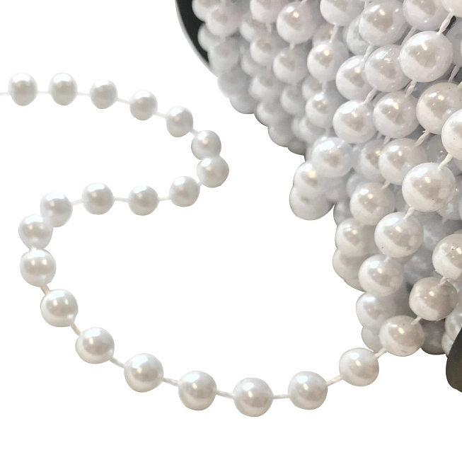 8mm Round Strung Beads, 25m