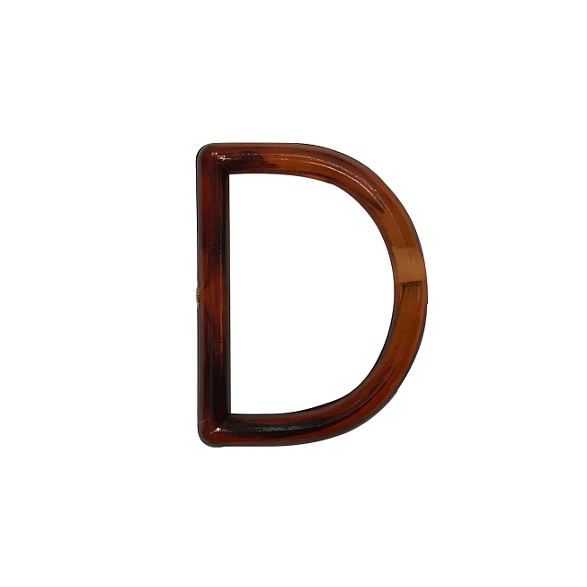 Tortoiseshell D-rings, 100pcs