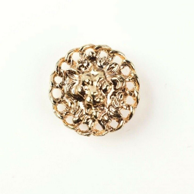 30mm Lion Gold Button Covers, 10pcs