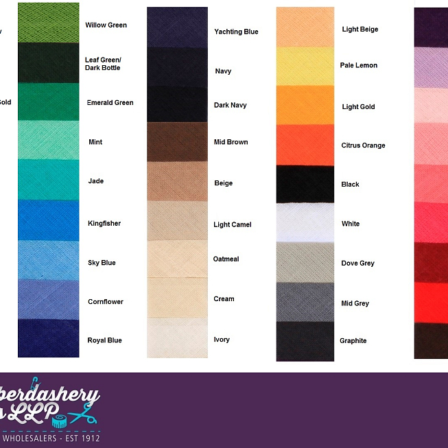 ½ Cotton Bias Binding, 33m