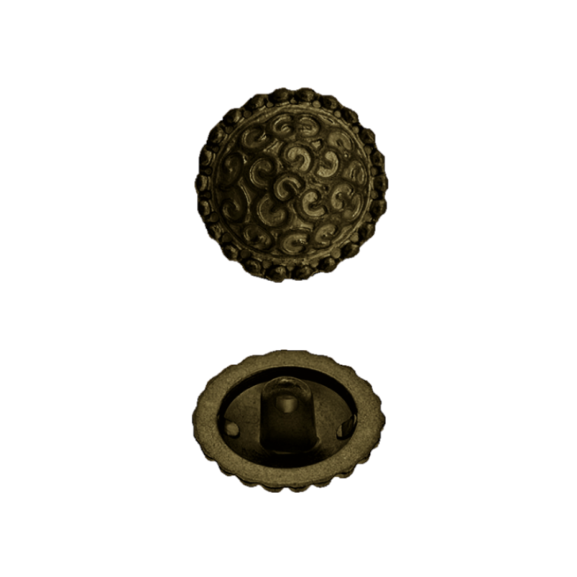 32L Antique Brass Button, 25pcs