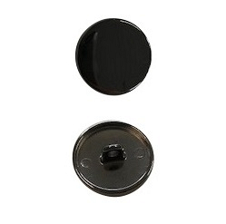 32L Shiny Gunmetal Silver Shank Button, 25pcs