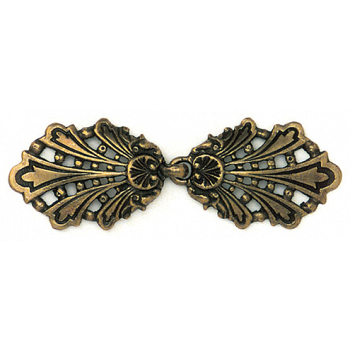 Brass Leaf Design Clasps, 10 Pairs