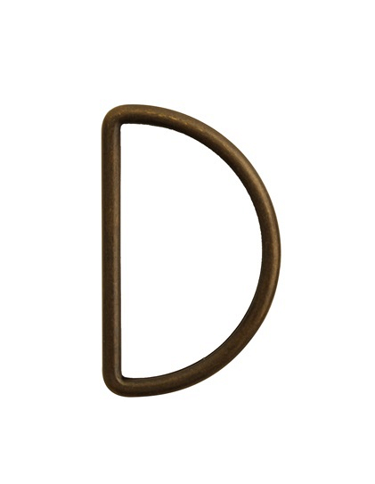 Antique Brass D-Rings, 25pcs