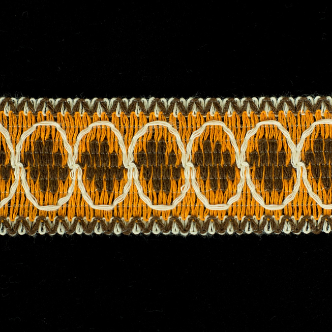 45mm Orange Retro Cotton Braid, 25m